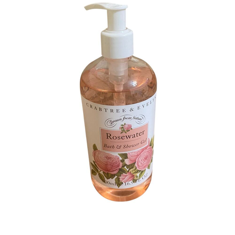 Crabtree & Evelyn Rosewater Bath & Shower Gel 16.9 oz Pump Bottle NEW